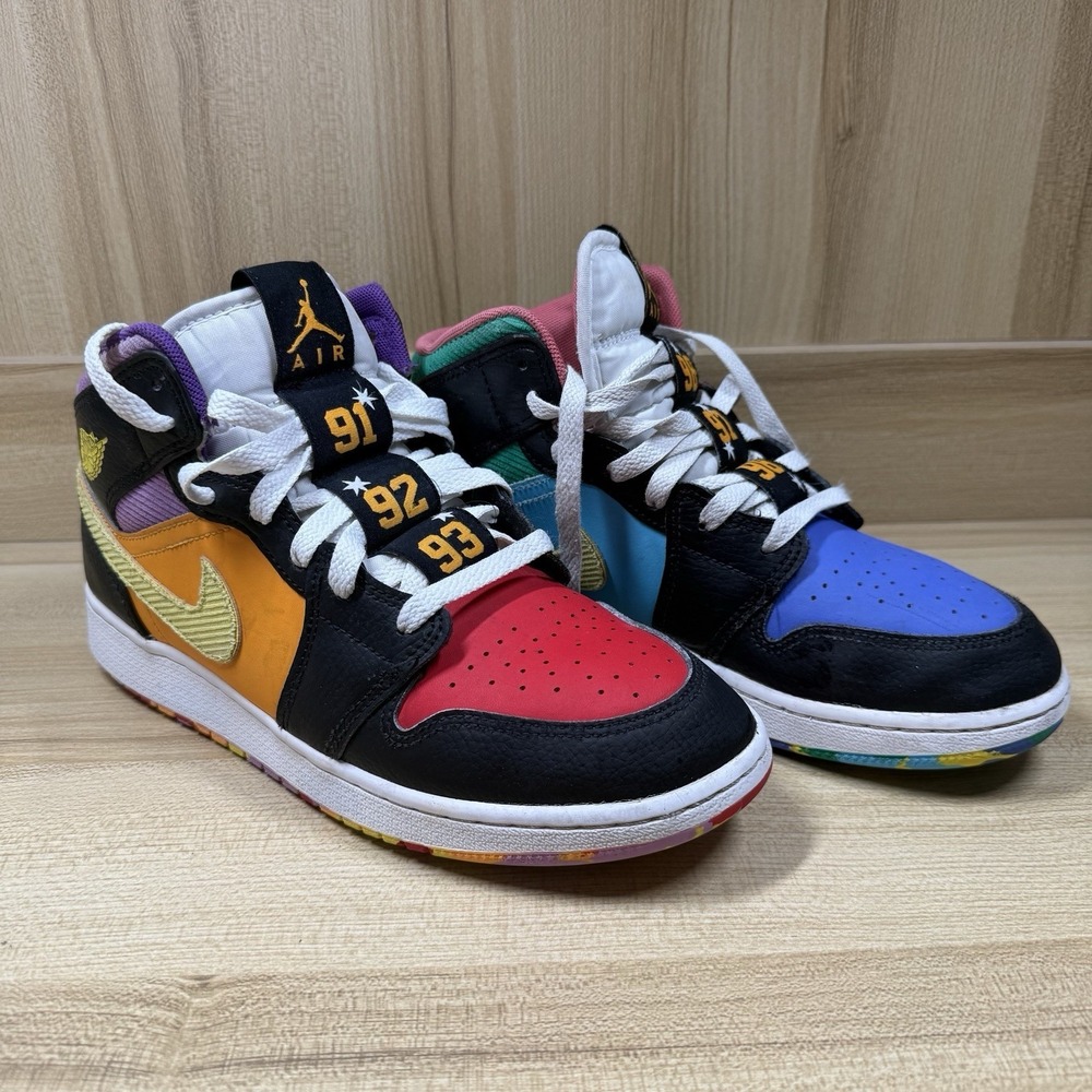 Nike Air Jordan 1 Mid SS GS Six Championships FD1317-007 Sneakers Multi 6.5Y